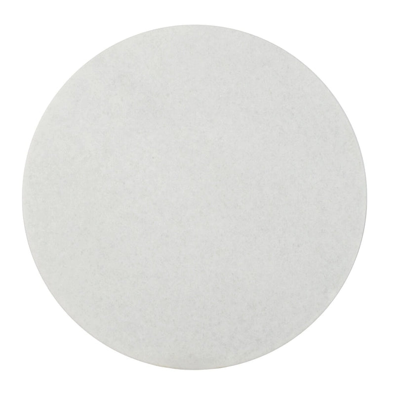 Round White Granite Top Accent Table with Iron Branch Base - 20"W x 20"D x 25"H