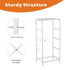 4-Drawer Fabric Dresser with Wooden Top and Metal Frame