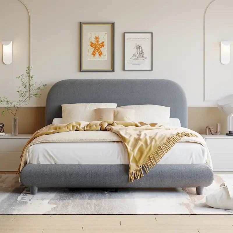 Full Size Upholstered Platform Bed