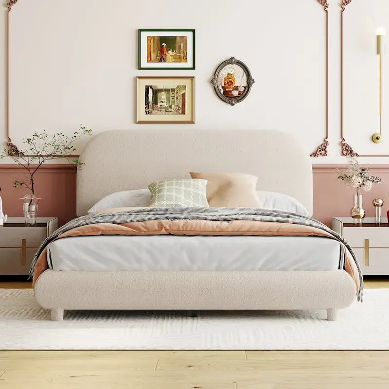 Full Size Upholstered Platform Bed