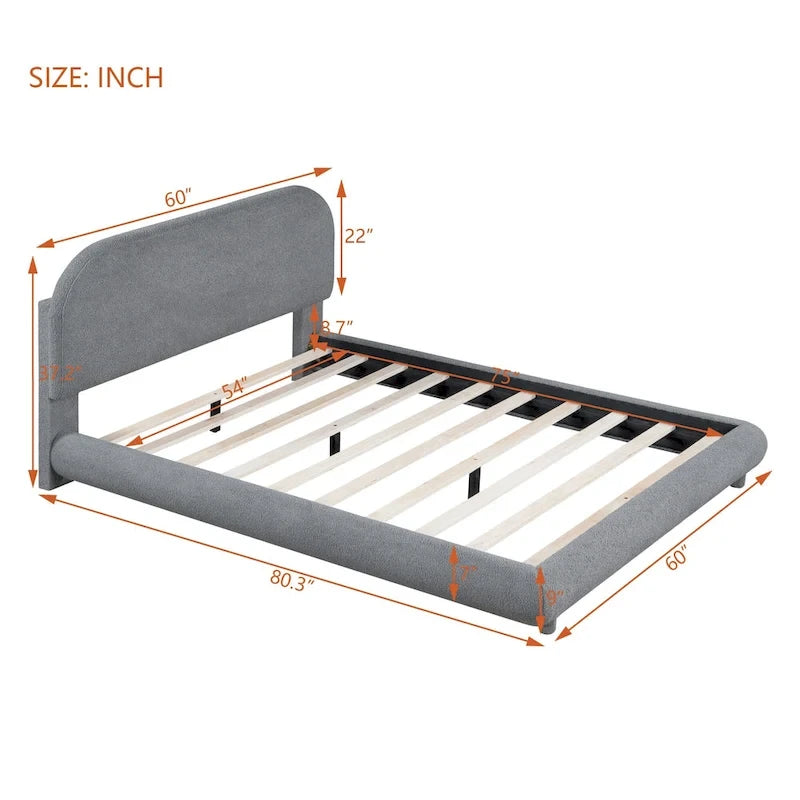 Full Size Upholstered Platform Bed