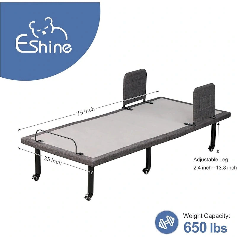 Adjustable Bed Frame with Wireless Remote – Hospital Style Base with Optional Mattress