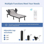 Adjustable Bed Frame with Wireless Remote – Hospital Style Base with Optional Mattress