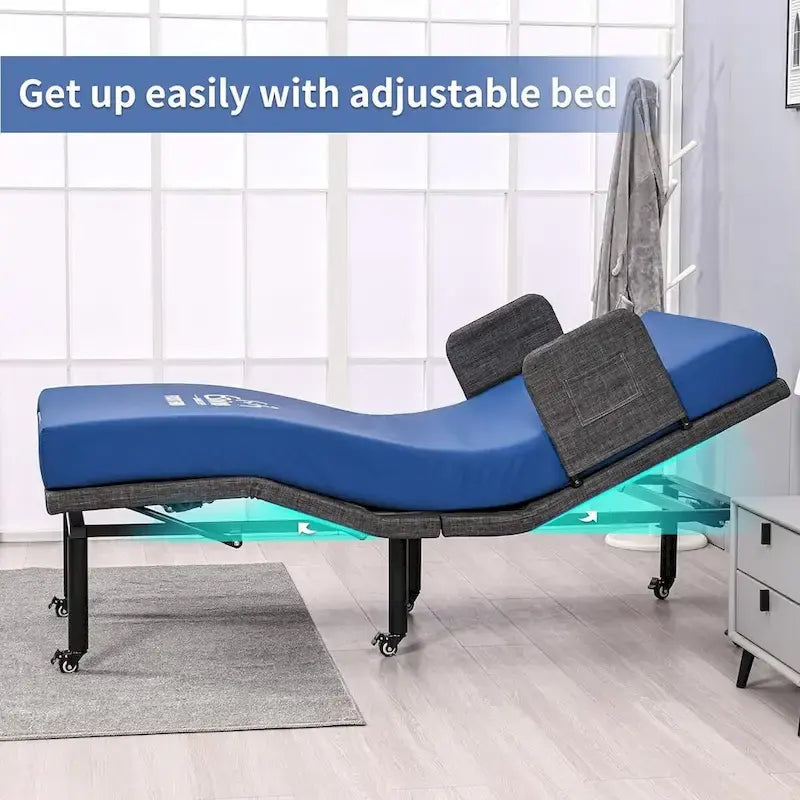 Adjustable Bed Frame with Wireless Remote – Hospital Style Base with Optional Mattress