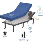 Adjustable Bed Frame with Wireless Remote – Hospital Style Base with Optional Mattress