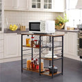Metal Frame Baker's Rack Kitchen Island Storage Shelf