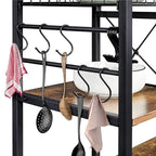 Metal Frame Baker's Rack Kitchen Island Storage Shelf