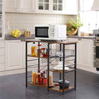 Metal Frame Baker's Rack Kitchen Island Storage Shelf