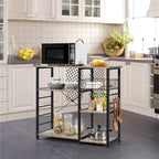 Metal Frame Baker's Rack Kitchen Island Storage Shelf