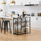 Metal Frame Baker's Rack Kitchen Island Storage Shelf