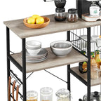 Metal Frame Baker's Rack Kitchen Island Storage Shelf