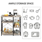 Metal Frame Baker's Rack Kitchen Island Storage Shelf