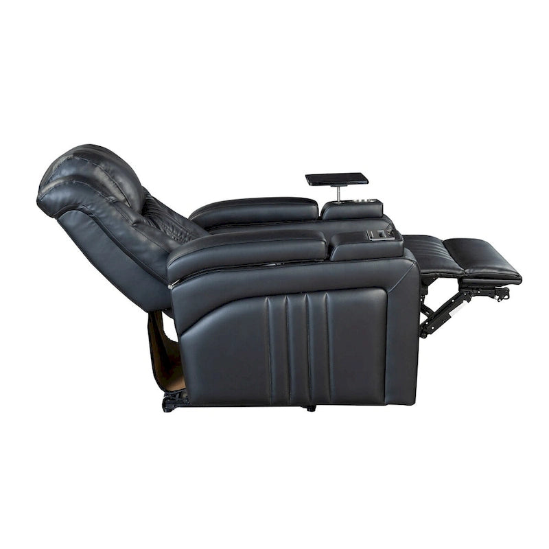 Power Recliner Chair with Adjustable Headrest, USB Port, Storage Arms, Cup Holder, and Swivel Tray Table