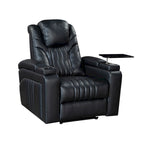 Power Recliner Chair with Adjustable Headrest, USB Port, Storage Arms, Cup Holder, and Swivel Tray Table