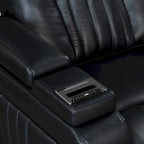 Power Recliner Chair with Adjustable Headrest, USB Port, Storage Arms, Cup Holder, and Swivel Tray Table