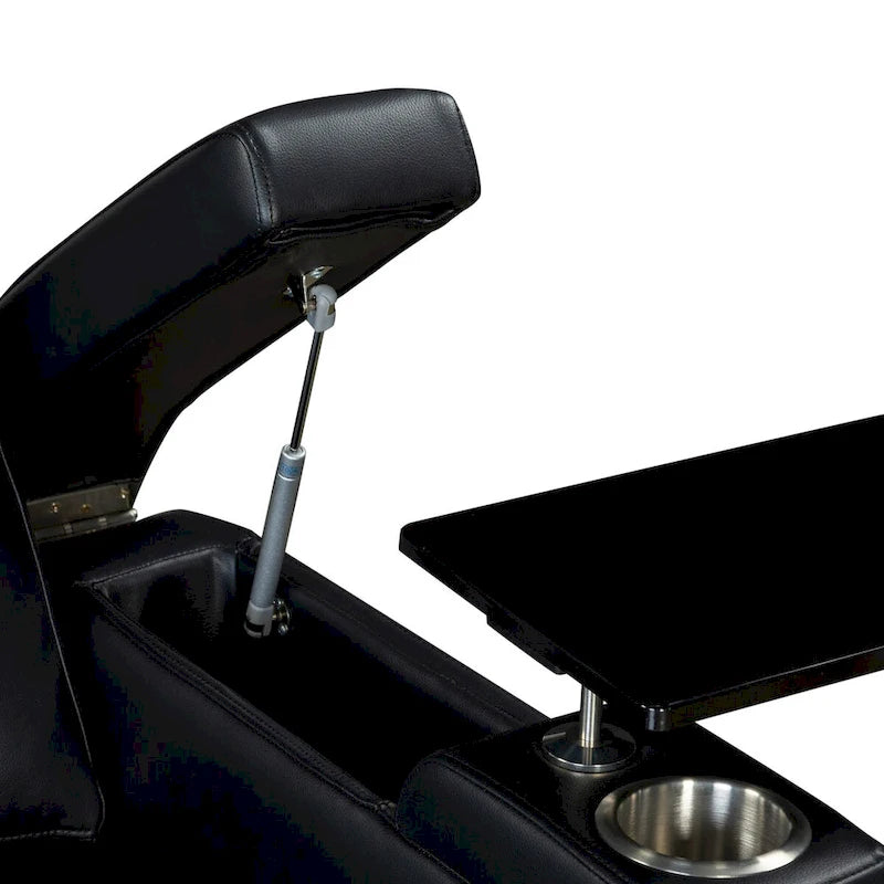 Power Recliner Chair with Adjustable Headrest, USB Port, Storage Arms, Cup Holder, and Swivel Tray Table