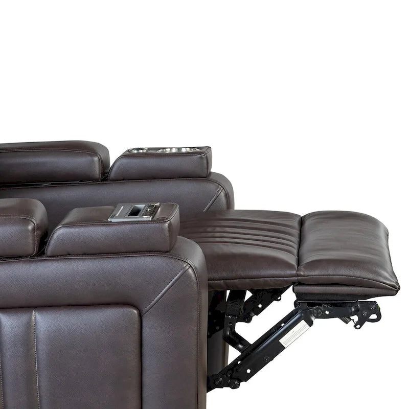 Power Recliner Chair with Adjustable Headrest, USB Port, Storage Arms, Cup Holder, and Swivel Tray Table