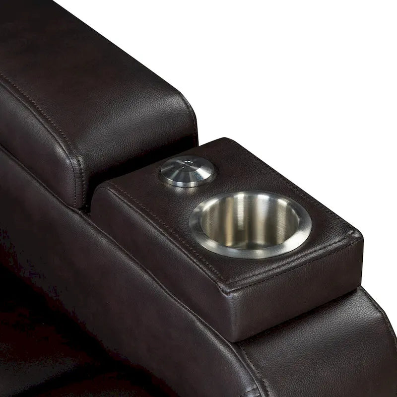 Power Recliner Chair with Adjustable Headrest, USB Port, Storage Arms, Cup Holder, and Swivel Tray Table