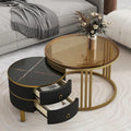 Nesting Coffee Table Set with 2 Drawers