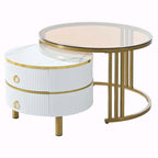 Nesting Coffee Table Set with 2 Drawers