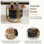 Nesting Coffee Table Set with 2 Drawers