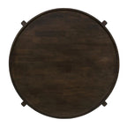 Dark Brown Round Wood Coffee Table