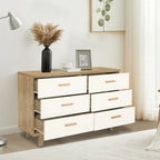 6-Drawer Storage Dresser with Solid Wood Frame