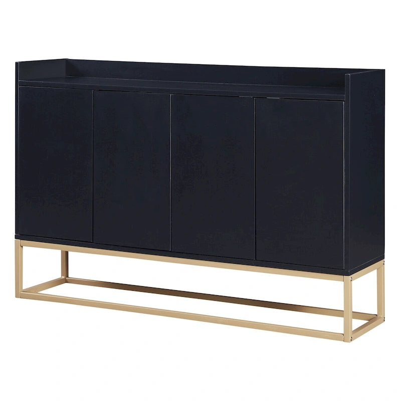 Sideboard Buffet Cabinet with 3-Shelf Storage - 47.2"L x 11.8"W x 31.5"H