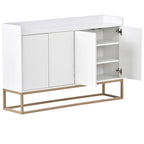 Sideboard Buffet Cabinet with 3-Shelf Storage - 47.2"L x 11.8"W x 31.5"H