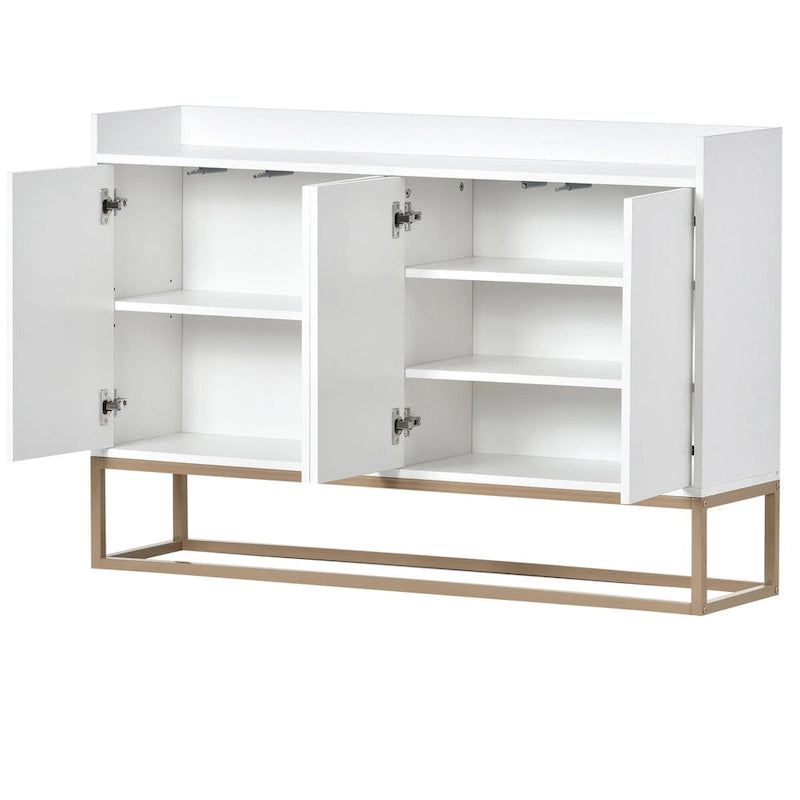 Sideboard Buffet Cabinet with 3-Shelf Storage - 47.2"L x 11.8"W x 31.5"H