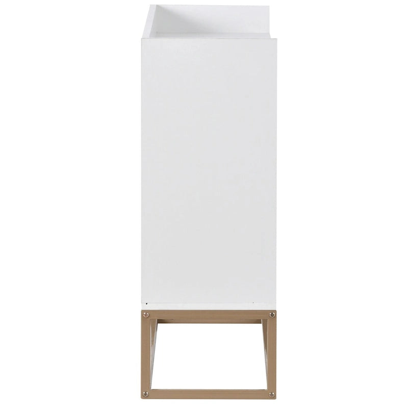 Sideboard Buffet Cabinet with 3-Shelf Storage - 47.2"L x 11.8"W x 31.5"H