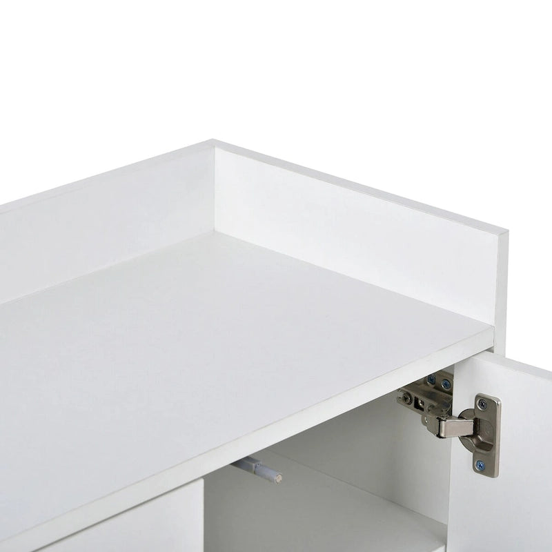 Sideboard Buffet Cabinet with 3-Shelf Storage - 47.2"L x 11.8"W x 31.5"H