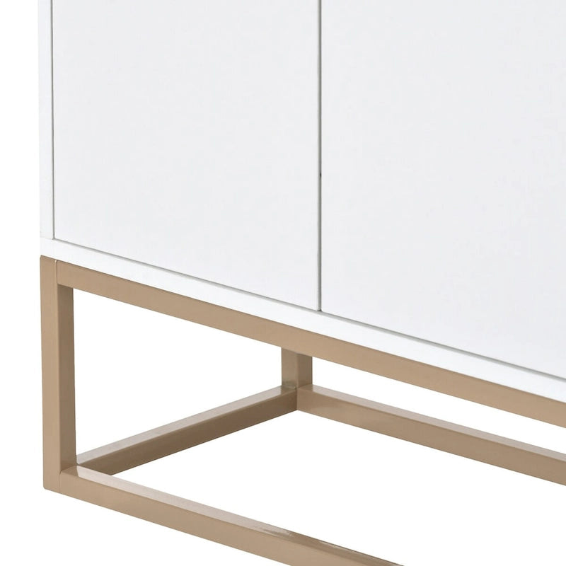 Sideboard Buffet Cabinet with 3-Shelf Storage - 47.2"L x 11.8"W x 31.5"H