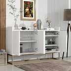 Sideboard Buffet Cabinet with 3-Shelf Storage - 47.2"L x 11.8"W x 31.5"H