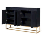 Sideboard Buffet Cabinet with 3-Shelf Storage - 47.2"L x 11.8"W x 31.5"H