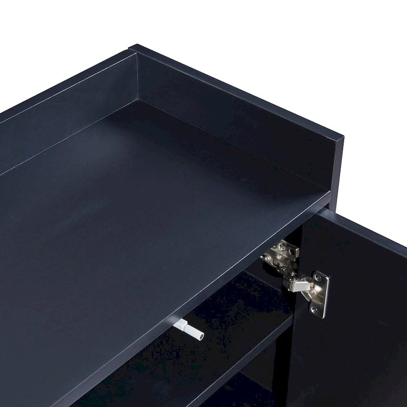 Sideboard Buffet Cabinet with 3-Shelf Storage - 47.2"L x 11.8"W x 31.5"H