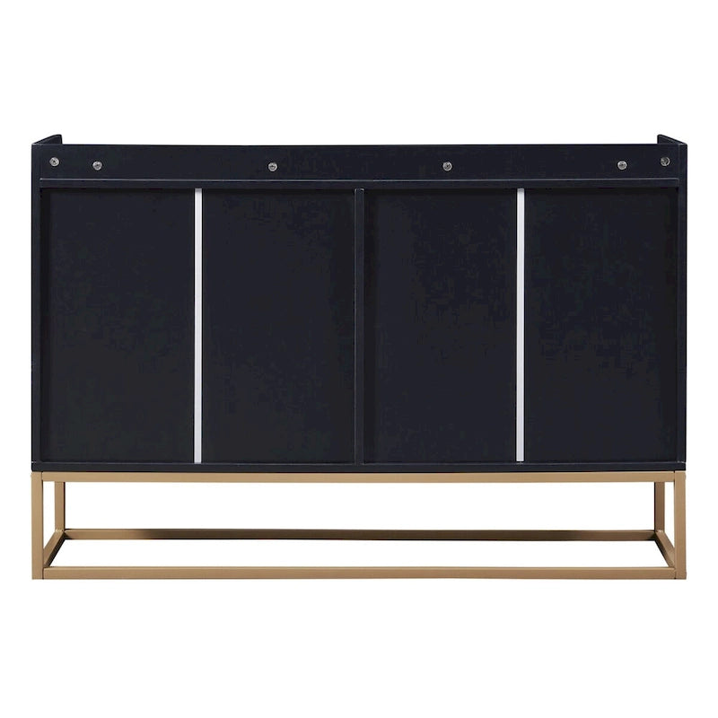 Sideboard Buffet Cabinet with 3-Shelf Storage - 47.2"L x 11.8"W x 31.5"H