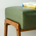42.25W Modern Leatherette Upholstered Bench with Rubberwood Legs