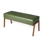 42.25W Modern Leatherette Upholstered Bench with Rubberwood Legs