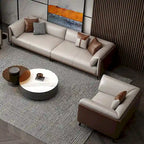 Faux Leather Single Seat Sofa with Pillow Top Arms
