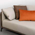 Faux Leather Single Seat Sofa with Pillow Top Arms