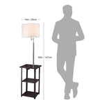 Floor Lamp with Side Table and Power Station