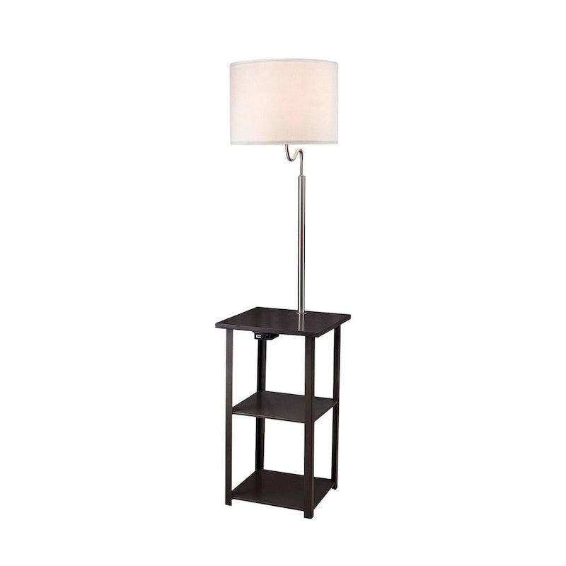 Floor Lamp with Side Table and Power Station
