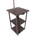 Floor Lamp with Side Table and Power Station