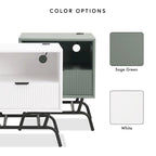 2-Piece Coffee Table and End Table Set with 3D Wave Accent Drawers