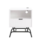 2-Piece Coffee Table and End Table Set with 3D Wave Accent Drawers