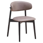 23 Inch Side Dining Chair Set of 2, Turned Legs, Gray Fabric, Black