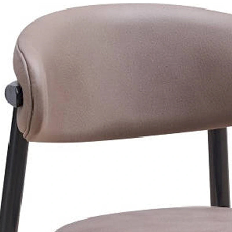 23 Inch Side Dining Chair Set of 2, Turned Legs, Gray Fabric, Black