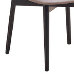 23 Inch Side Dining Chair Set of 2, Turned Legs, Gray Fabric, Black
