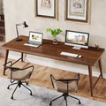 78.7" Extra Long Two-Person Desk with Metal Legs